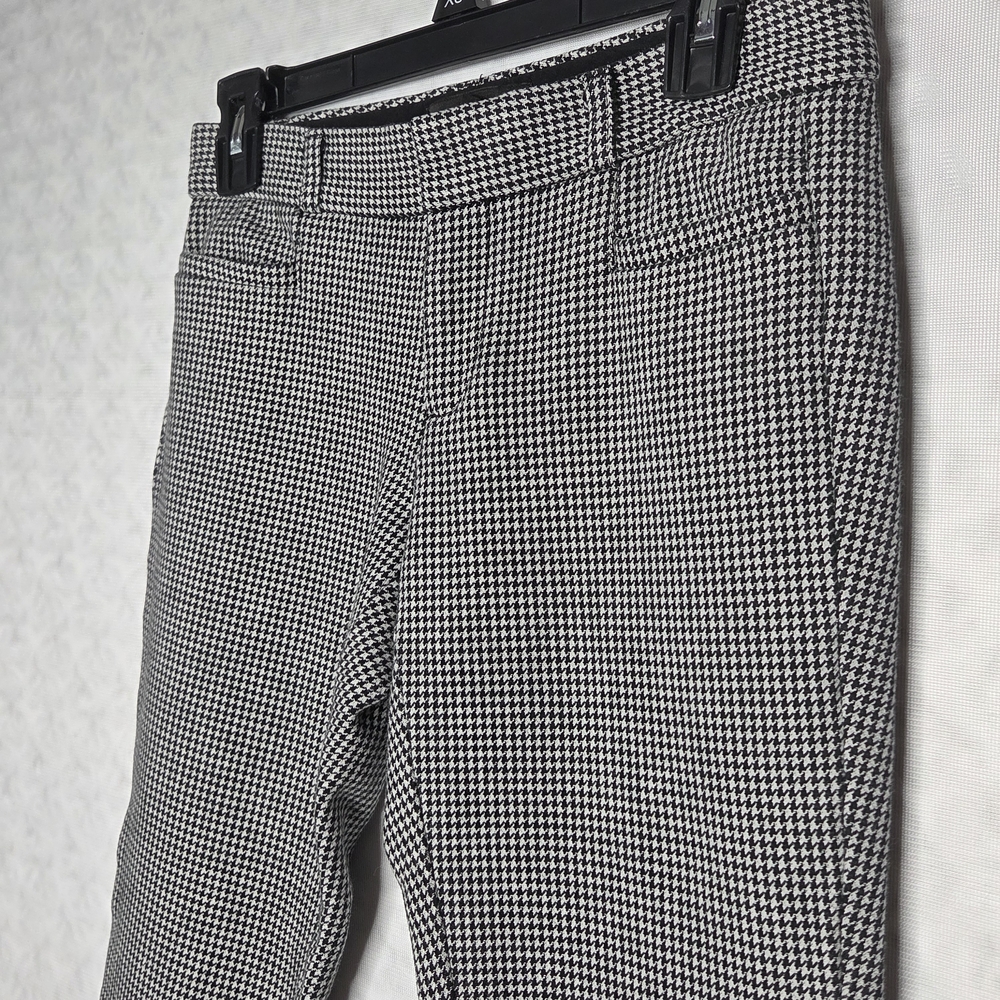 Banana Republic Black and White Houndstooth Print Tweed Pants